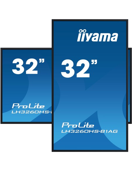 iiyama LH3260HS-B1AG pantalla de señalización Pizarra de caballete digital 80 cm (31.5") LED Wifi 500 cd   m² Full HD Negro