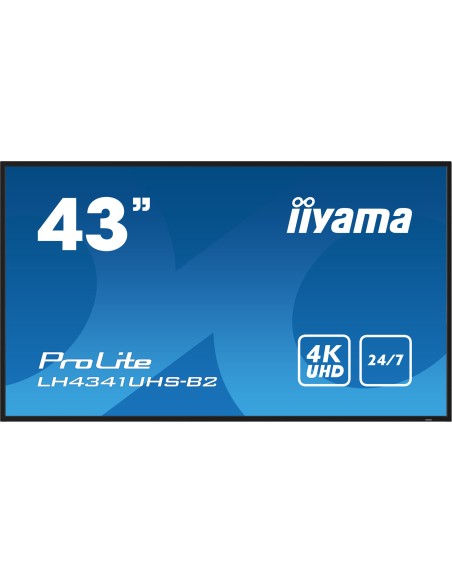 iiyama LH4341UHS-B2 pantalla de señalización 108 cm (42.5") LCD 500 cd   m² 4K Ultra HD Procesador incorporado Android 8.0 24 7