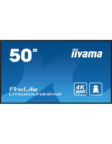 iiyama LH5060UHS-B1AG pantalla de señalización Pizarra de caballete digital 125,7 cm (49.5") LED Wifi 500 cd   m² 4K Ultra HD