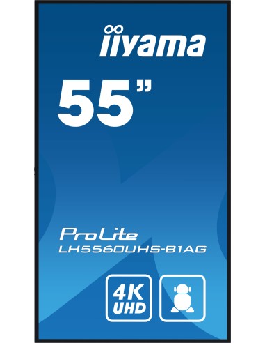iiyama LH5560UHS-B1AG pantalla de señalización Pizarra de caballete digital 138,7 cm (54.6") LED Wifi 500 cd   m² 4K Ultra HD