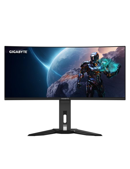 GIGABYTE Monitor de juegos curvo OLED WQHD MO34WQC de 34" - 3440 x 1440, 175Hz, 0.03ms, KVM, 250 cd m², FreeSync Premium Pro,