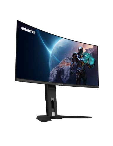 GIGABYTE Monitor de juegos curvo OLED WQHD MO34WQC de 34" - 3440 x 1440, 175Hz, 0.03ms, KVM, 250 cd m², FreeSync Premium Pro,