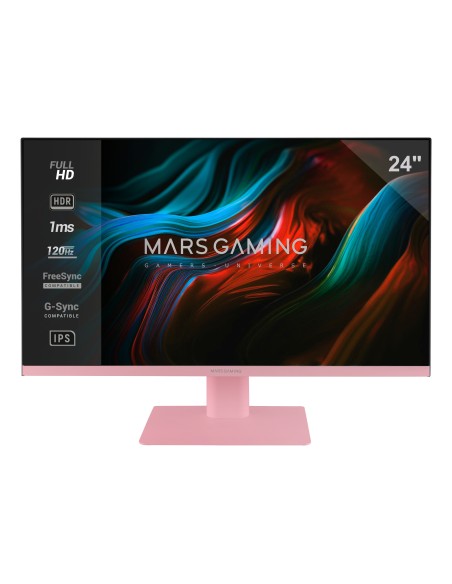 Mars Gaming MV-24P pantalla para PC 61 cm (24") 1920 x 1080 Pixeles Full HD LED Rosa
