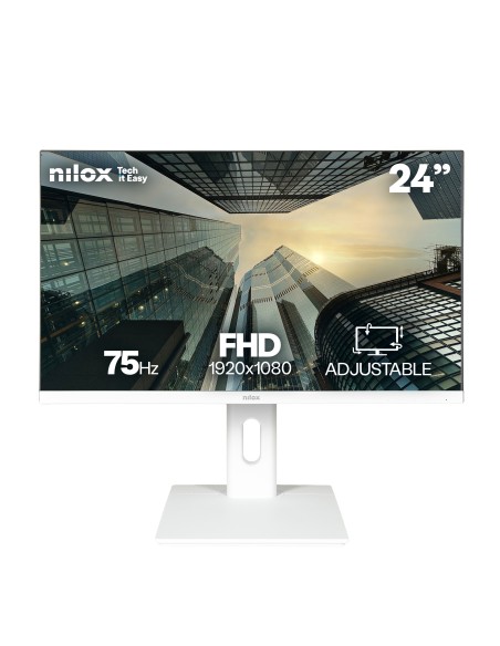 Nilox NXM24REGWEB01W pantalla para PC 60,5 cm (23.8") 1920 x 1080 Pixeles Full HD LED Blanco