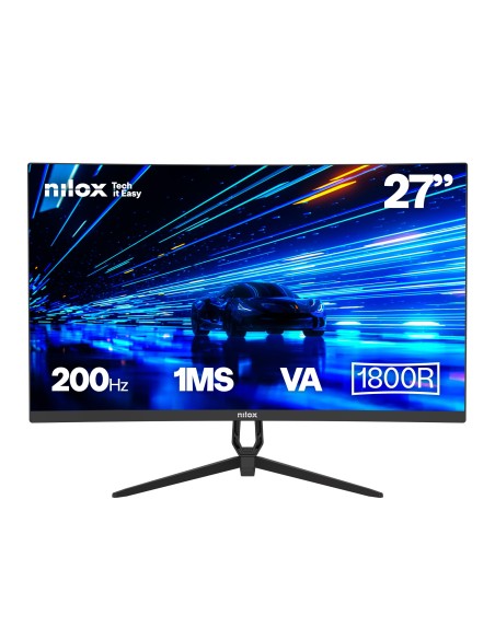 Nilox NXM27CRV2001 pantalla para PC 68,6 cm (27") 1920 x 1080 Pixeles Full HD LED Negro