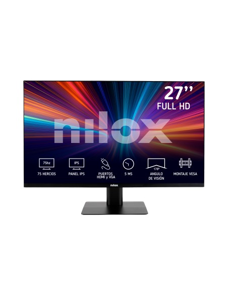 Nilox MONITOR 27" NXM27FHD11 LED IPS FHD 75HZ 16 9 5MS HDMI VGA-Desprecintado pantalla para PC 68,6 cm (27") 1920 x 1080