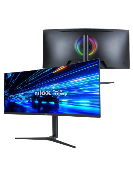 Nilox MONITOR 34" NXM344KD11 ULTRAWIDE 4K CURVO 144HZ 2HDMI 2DP 1MS MMDIA pantalla para PC 86,4 cm (34") 3440 x 1440 Pixeles
