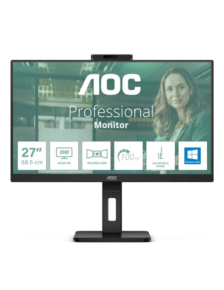 AOC Q27P3CW pantalla para PC 68,6 cm (27") 2560 x 1440 Pixeles Quad HD LED Negro