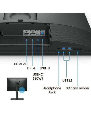 BenQ SW242Q pantalla para PC 61,2 cm (24.1") 2560 x 1600 Pixeles WQXGA LED Negro