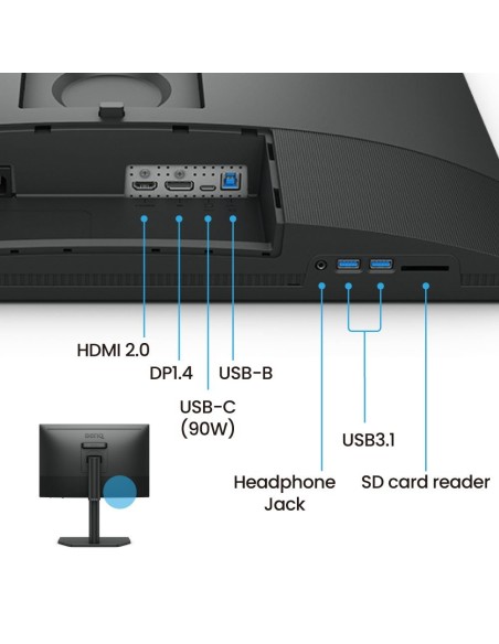 BenQ SW242Q pantalla para PC 61,2 cm (24.1") 2560 x 1600 Pixeles WQXGA LED Negro