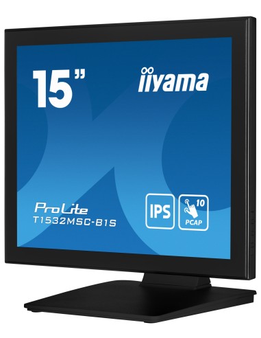 iiyama ProLite T1532MSC-B1S pantalla para PC 38,1 cm (15") 1024 x 768 Pixeles XGA LCD Pantalla táctil Negro