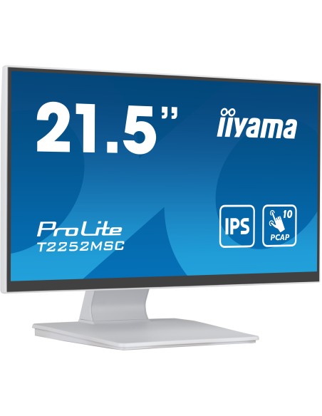 iiyama ProLite T2252MSC-W2 pantalla para PC 54,6 cm (21.5") 1920 x 1080 Pixeles Full HD LCD Pantalla táctil Mesa Blanco