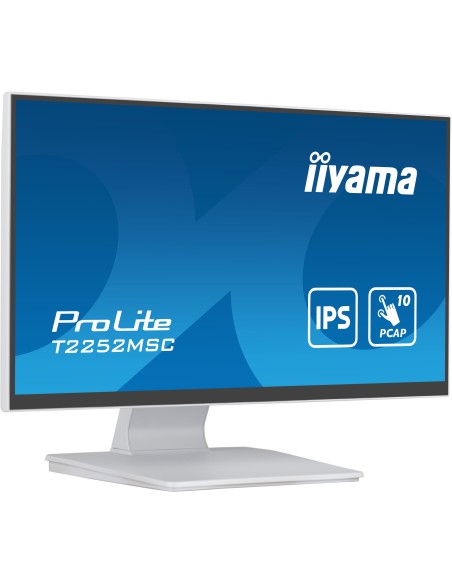 iiyama ProLite T2252MSC-W2 pantalla para PC 54,6 cm (21.5") 1920 x 1080 Pixeles Full HD LCD Pantalla táctil Mesa Blanco