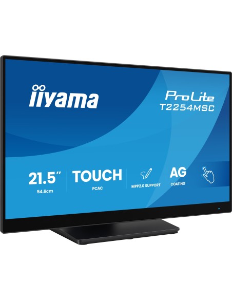 iiyama T2254MSC-B2AG pantalla para PC 54,6 cm (21.5") 1920 x 1080 Pixeles Full HD LED Pantalla táctil Negro