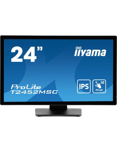 iiyama ProLite T2452MSC-B1 pantalla para PC 60,5 cm (23.8") 1920 x 1080 Pixeles Full HD LCD Pantalla táctil Multi-usuario Negro