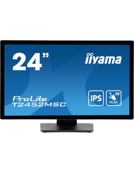 iiyama ProLite T2452MSC-B1 pantalla para PC 60,5 cm (23.8") 1920 x 1080 Pixeles Full HD LCD Pantalla táctil Multi-usuario Negro