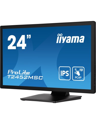 iiyama ProLite T2452MSC-B1 pantalla para PC 60,5 cm (23.8") 1920 x 1080 Pixeles Full HD LCD Pantalla táctil Multi-usuario Negro