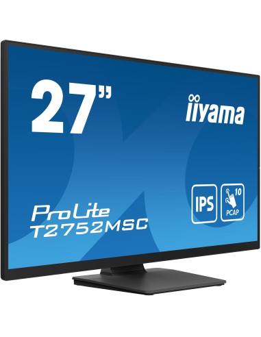 iiyama ProLite T2752MSC-B1 pantalla para PC 68,6 cm (27") 1920 x 1080 Pixeles Full HD LED Pantalla táctil Negro