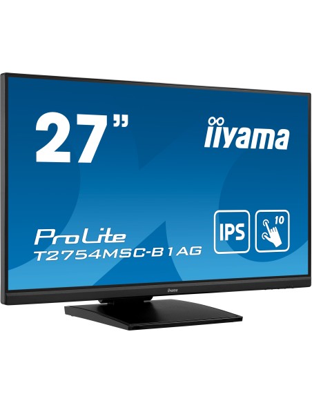 iiyama ProLite T2754MSC-B1AG pantalla para PC 68,6 cm (27") 1920 x 1080 Pixeles Full HD LED Pantalla táctil Multi-usuario Negro