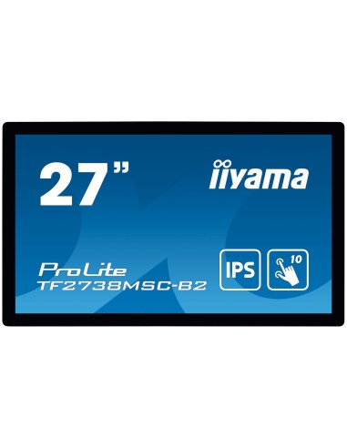 iiyama ProLite TF2738MSC-B2 pantalla para PC 68,6 cm (27") 1920 x 1080 Pixeles Full HD LED Pantalla táctil Multi-usuario Negro