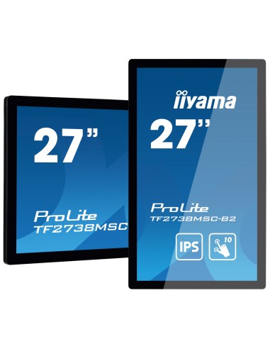 iiyama ProLite TF2738MSC-B2 pantalla para PC 68,6 cm (27") 1920 x 1080 Pixeles Full HD LED Pantalla táctil Multi-usuario Negro