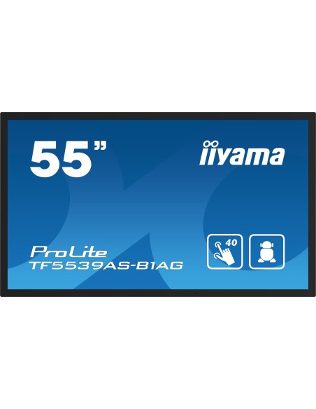iiyama TF5539AS-B1AG pantalla para PC 138,7 cm (54.6") 3840 x 2160 Pixeles 4K Ultra HD LED Pantalla táctil Negro