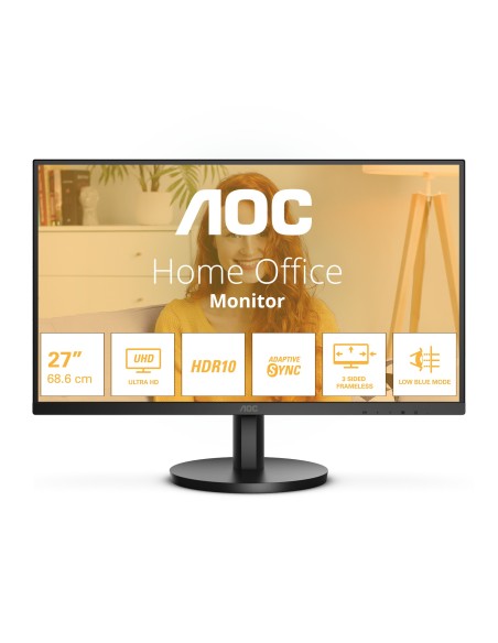 AOC B3 U27B3M pantalla para PC 68,6 cm (27") 3840 x 2160 Pixeles 4K Ultra HD LCD Negro