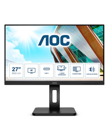 AOC U27P2CA pantalla para PC 68,6 cm (27") 3840 x 2160 Pixeles 4K Ultra HD LED Negro