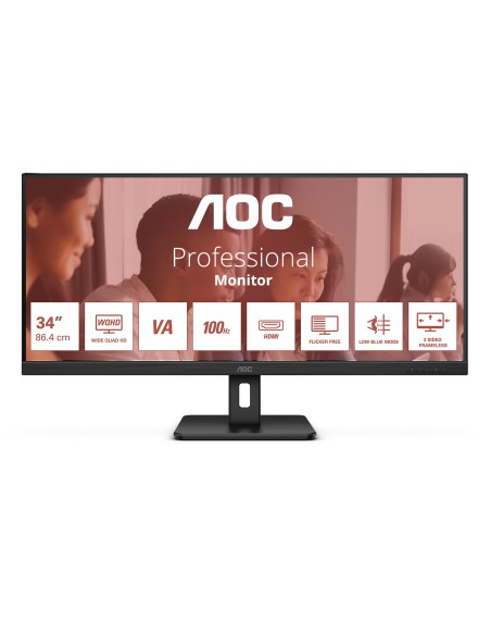AOC U34E2M pantalla para PC 86,4 cm (34") 3440 x 1440 Pixeles Wide Quad HD Negro