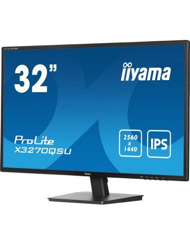 iiyama ProLite X3270QSU-B1 pantalla para PC 80 cm (31.5") 2560 x 1440 Pixeles Wide Quad HD LED Negro