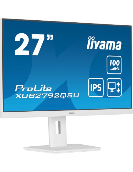 iiyama ProLite XUB2792QSU-W6 pantalla para PC 68,6 cm (27") 2560 x 1440 Pixeles Quad HD LED Blanco