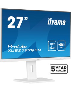 iiyama G-MASTER XUB2797QSN-W2 pantalla para PC 68,6 cm (27") 2560 x 1440 Pixeles Quad HD LED Blanco