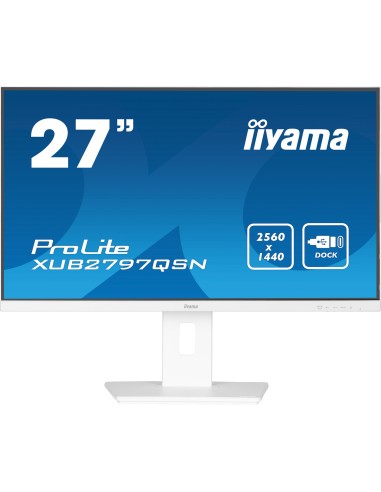 iiyama G-MASTER XUB2797QSN-W2 pantalla para PC 68,6 cm (27") 2560 x 1440 Pixeles Quad HD LED Blanco