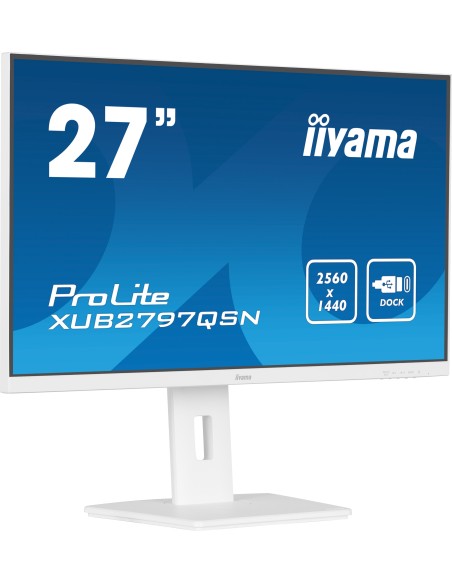 iiyama G-MASTER XUB2797QSN-W2 pantalla para PC 68,6 cm (27") 2560 x 1440 Pixeles Quad HD LED Blanco