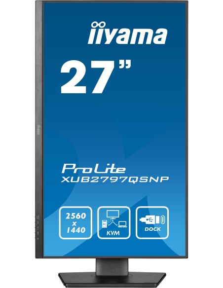 iiyama ProLite XUB2797QSNP-B1 pantalla para PC 68,6 cm (27") 2560 x 1440 Pixeles Quad HD LED Negro