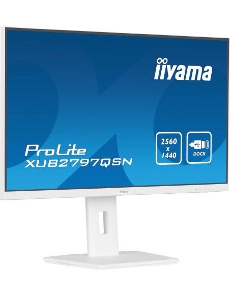 iiyama G-MASTER XUB2797QSN-W2 pantalla para PC 68,6 cm (27") 2560 x 1440 Pixeles Quad HD LED Blanco