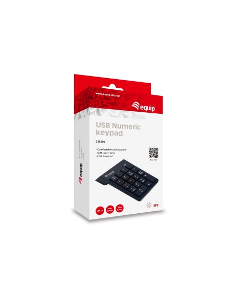 Equip 245205 teclado numérico Universal USB Negro