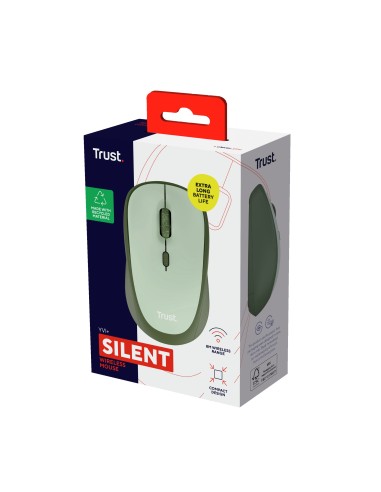 Trust Yvi+ ratón Oficina mano derecha RF inalámbrico Óptico 1600 DPI