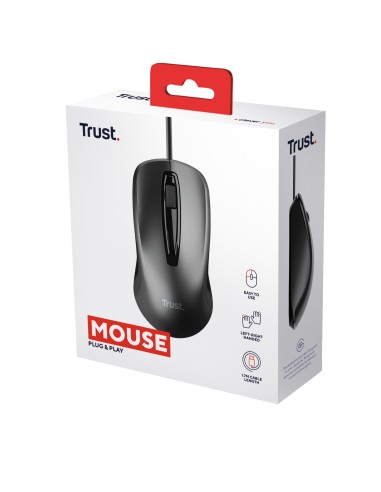Trust 24657 ratón Oficina Ambidextro USB tipo A Óptico 1200 DPI