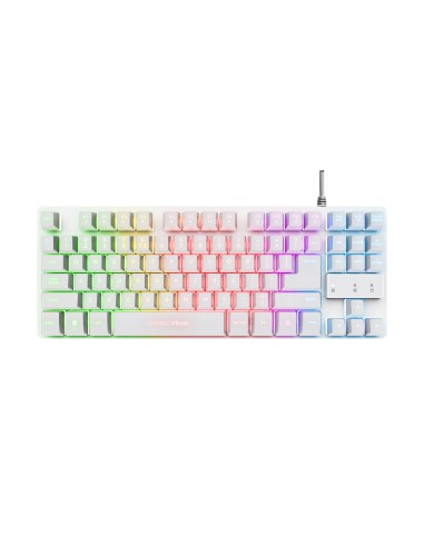 Trust GXT 833W Thado teclado Juego USB QWERTY Español Blanco