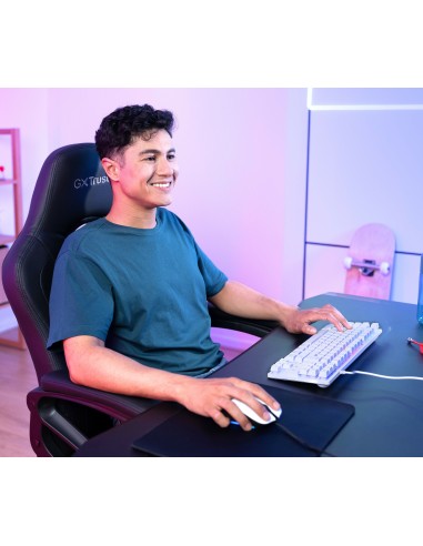 Trust GXT 833W Thado teclado Juego USB QWERTY Español Blanco