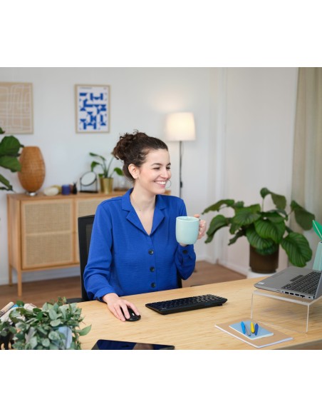 Trust Lyra teclado Oficina USB + RF Wireless + Bluetooth QWERTY Español Negro