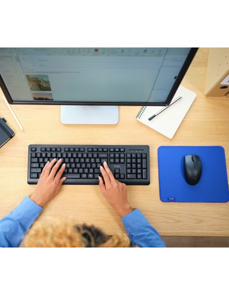 Trust Primo teclado Ratón incluido Oficina RF inalámbrico QWERTY Español Negro
