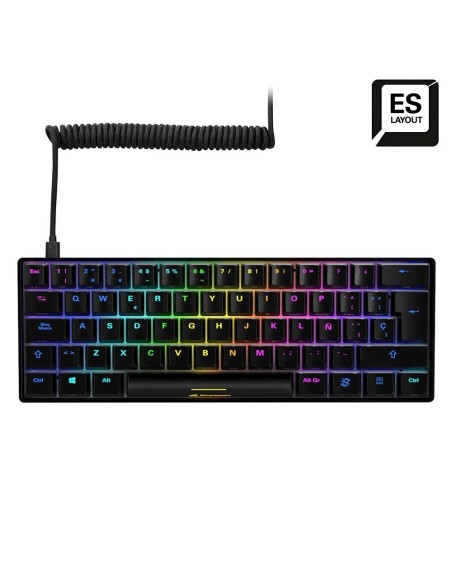 Sharkoon SGK50 S4 teclado Juego USB QWERTY Español Negro