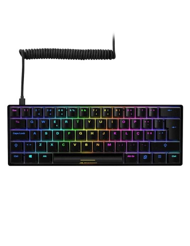 Sharkoon SGK50 S4 teclado Juego USB QWERTY Portugués Negro