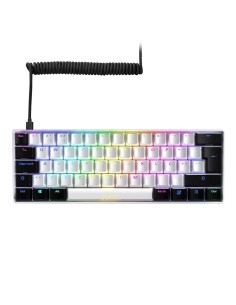 Sharkoon SGK50 S4 teclado Juego RF inalámbrica + USB QWERTY Portugués Blanco 2