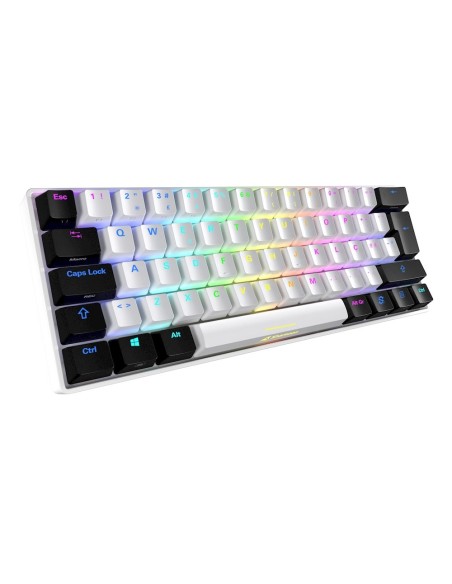 Sharkoon SGK50 S4 teclado Juego RF inalámbrica + USB QWERTY Portugués Blanco
