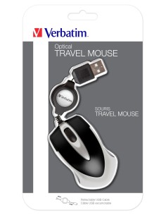 Verbatim Ratón óptico de viaje Go Mini  Negro