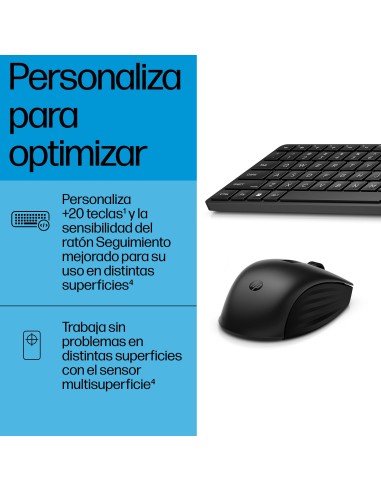 HP Conjunto de teclado y ratón inalámbricos 655