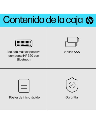 HP Teclado multidispositivo compacto 350 con Bluetooth